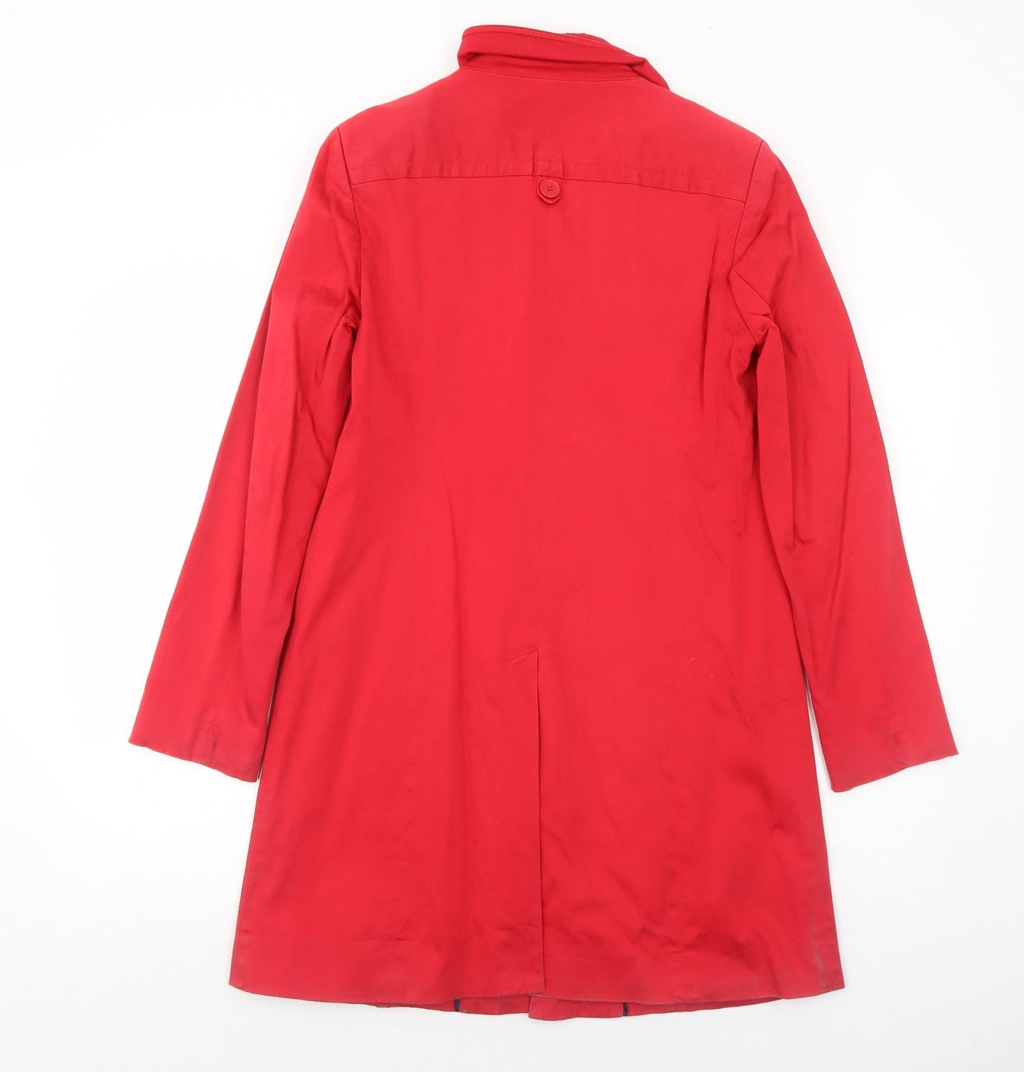 Savoir Womens Red Overcoat Coat Size 12 Button