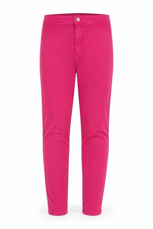 Bershka Womens Pink Cotton Skinny Jeans Size 10 Regular Zip