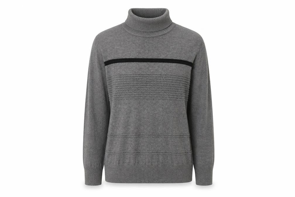 Saloos Womens Grey Roll Neck Viscose Pullover Jumper Size M