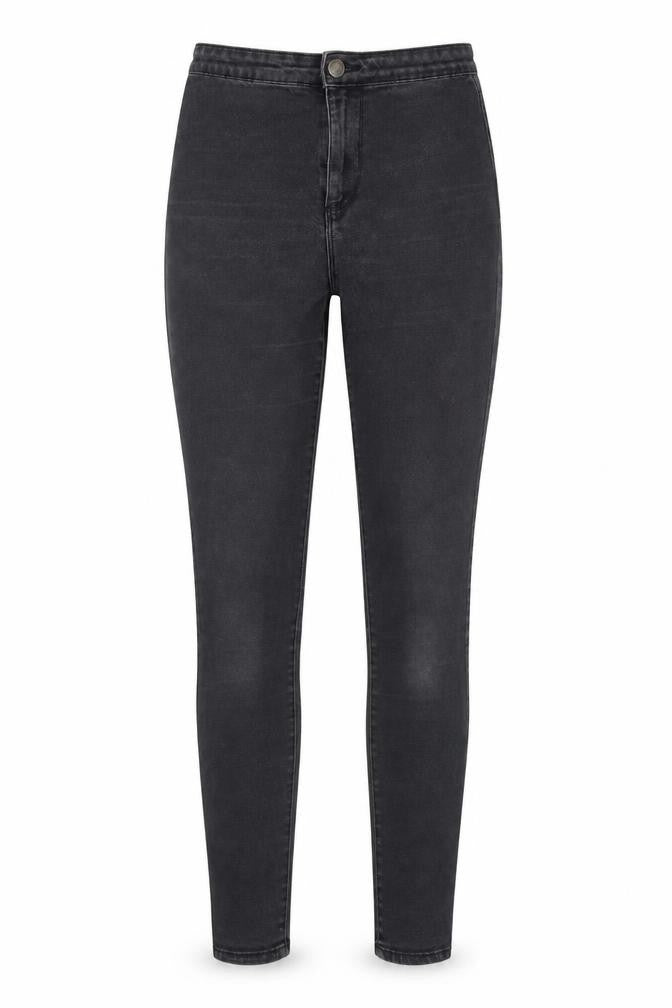 Primark Womens Grey Cotton Skinny Jeans Size 6 Regular Zip