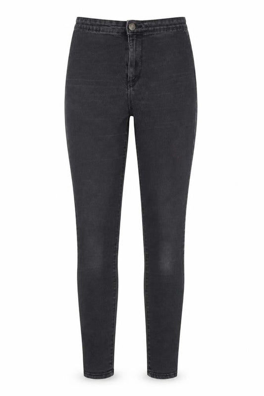 Primark Womens Grey Cotton Skinny Jeans Size 6 Regular Zip