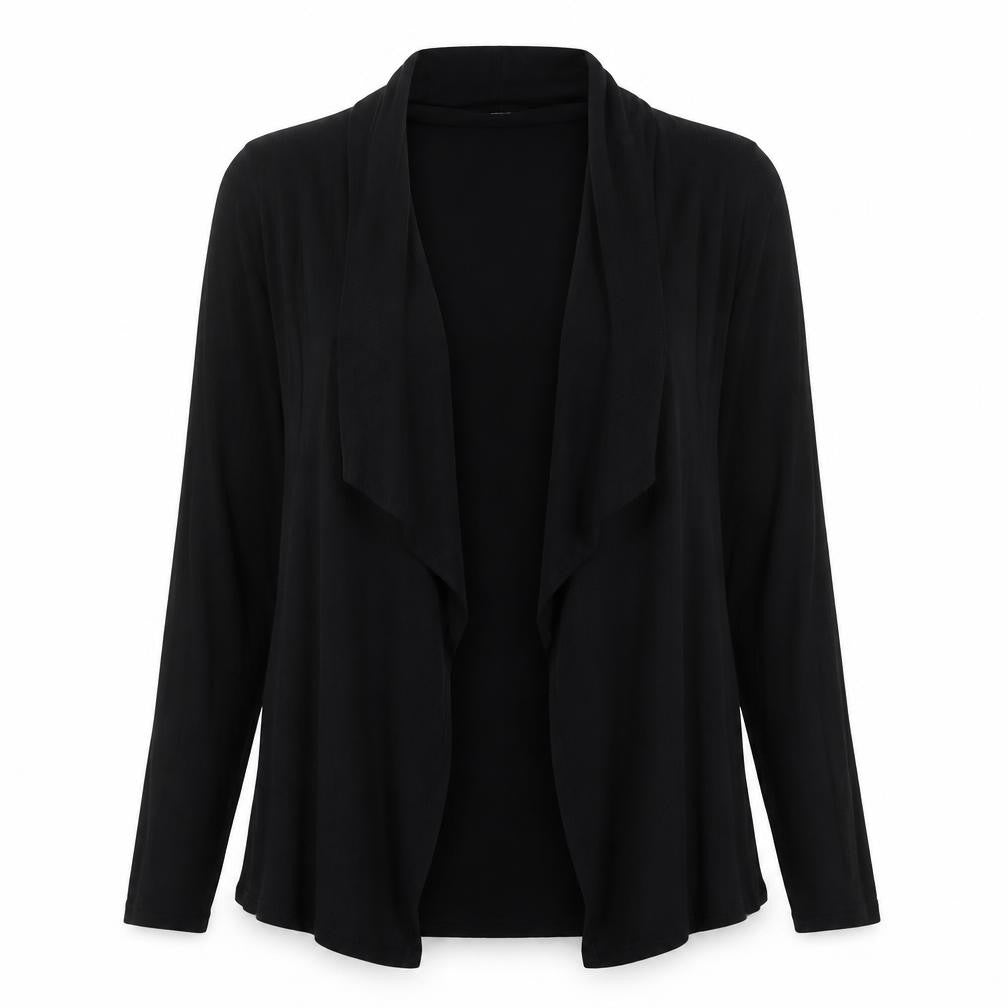 M&Co Womens Black V-Neck Viscose Cardigan Jumper Size M