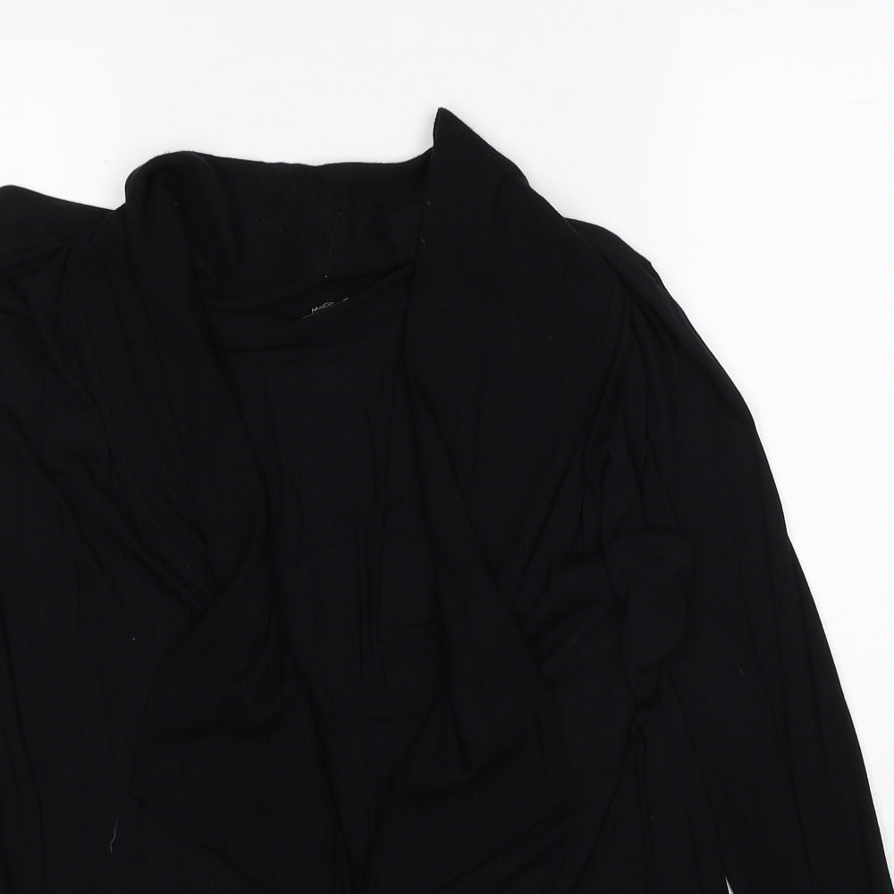 M&Co Womens Black V-Neck Viscose Cardigan Jumper Size M