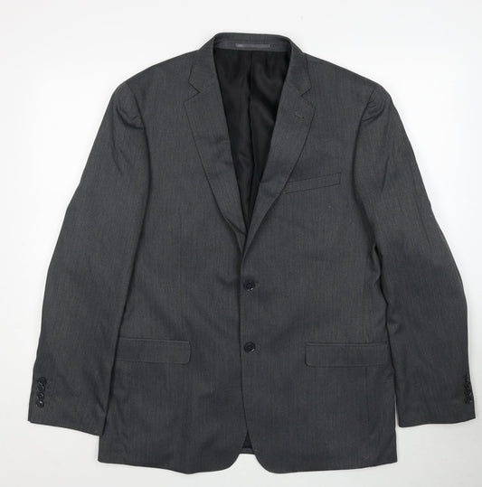 Charlton Grey Mens Grey Polyester Jacket Suit Jacket Size 42 Regular