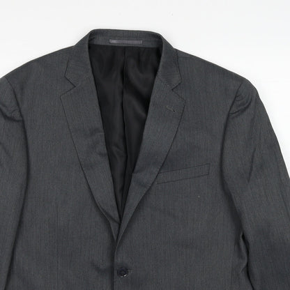 Charlton Grey Mens Grey Polyester Jacket Suit Jacket Size 42 Regular