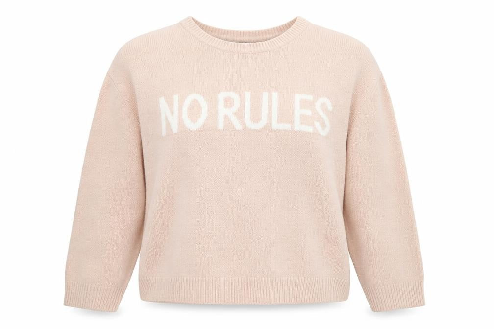 New Look Womens Pink Round Neck Acrylic Pullover Jumper Size L - No Rules