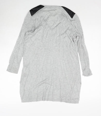 H&M Womens Grey V-Neck Viscose Pullover Jumper Size S Pullover