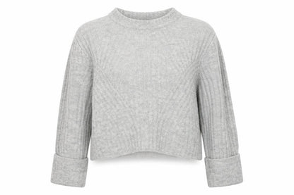 Divided by H&M Womens Grey Round Neck Acrylic Pullover Jumper Size L