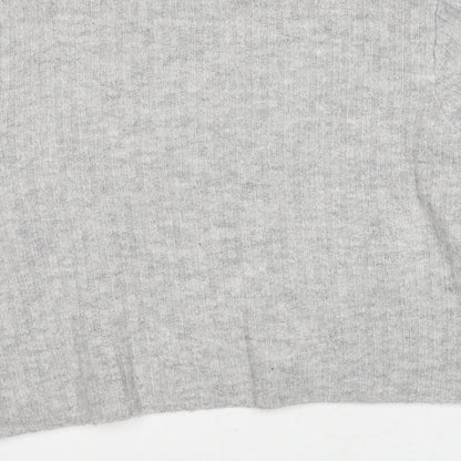 Divided by H&M Womens Grey Round Neck Acrylic Pullover Jumper Size L