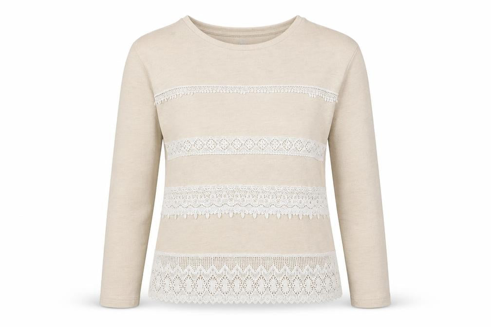 Stradivarius Womens Beige Round Neck Polyester Pullover Jumper Size XS