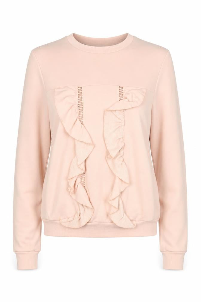 Lost Ink Womens Pink Cotton Pullover Sweatshirt Size 8 Pullover