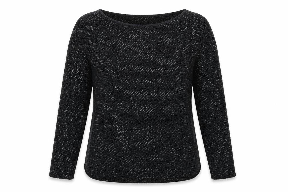 Marks & Spencer Womens Black Boat Neck Cotton Pullover Jumper Size XS