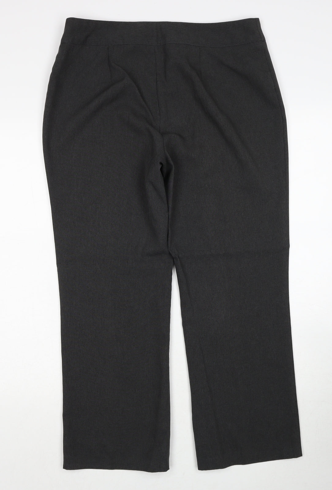 Papaya Womens Grey Polyester Trousers Size 14 Regular Zip