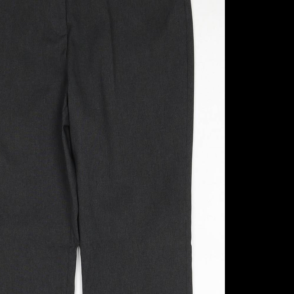 Papaya Womens Grey Polyester Trousers Size 14 Regular Zip