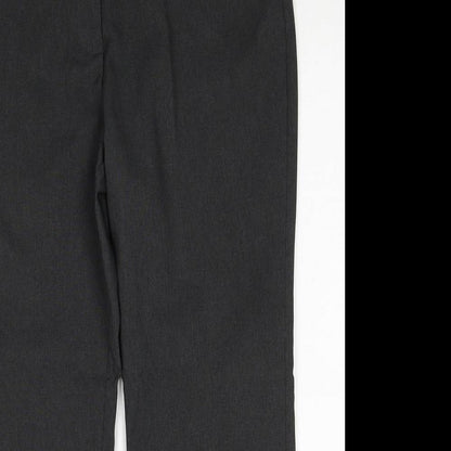 Papaya Womens Grey Polyester Trousers Size 14 Regular Zip