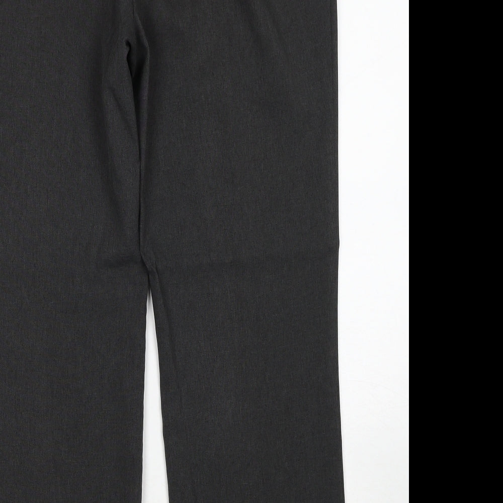 Papaya Womens Grey Polyester Trousers Size 14 Regular Zip