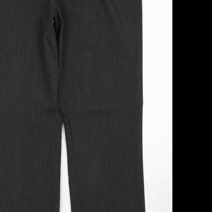 Papaya Womens Grey Polyester Trousers Size 14 Regular Zip