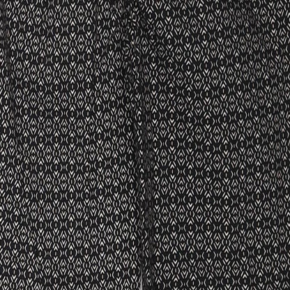 New Look Womens Black Geometric Viscose Trousers Size 8 Regular Zip