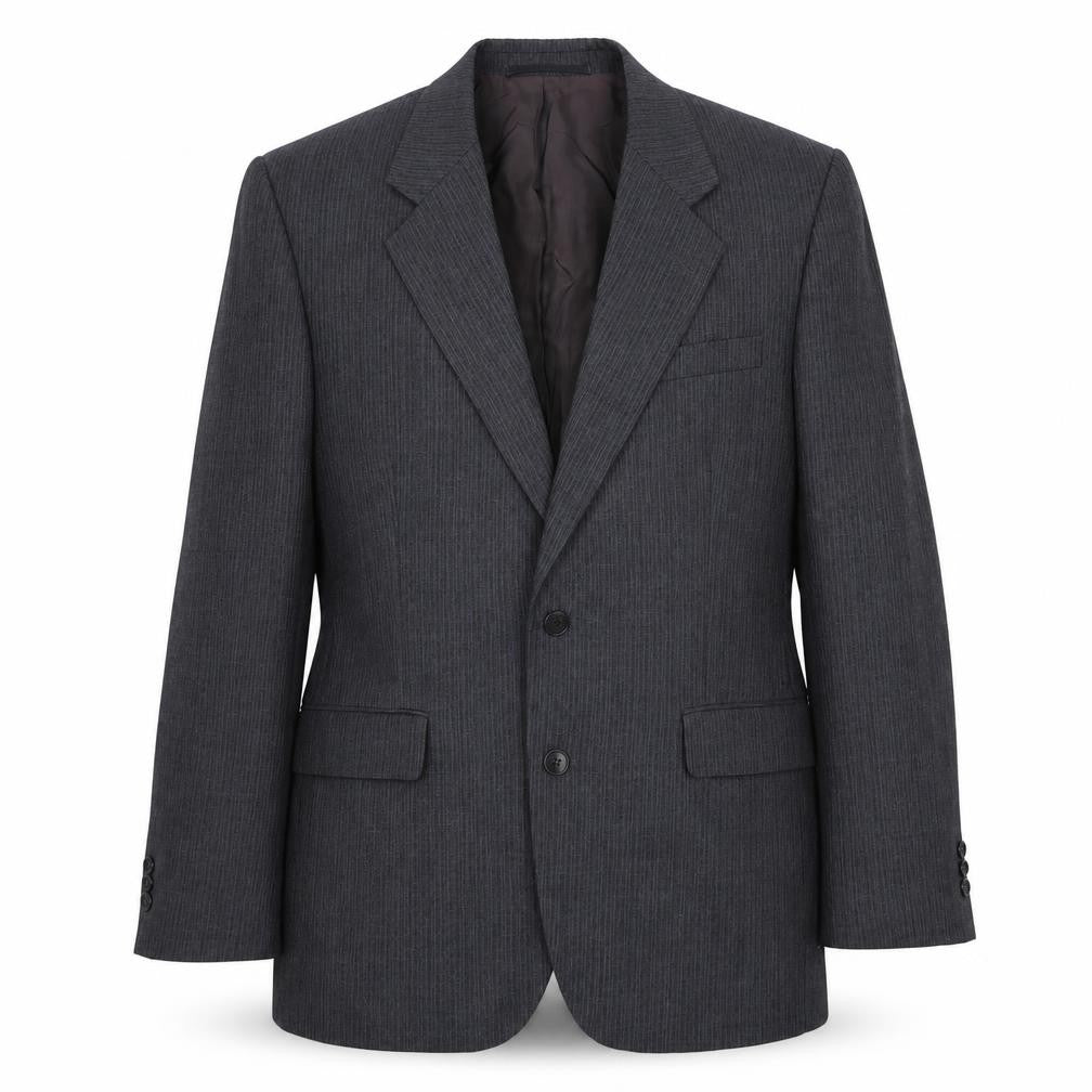 Preworn Mens Grey Polyester Jacket Suit Jacket Size 42 Regular
