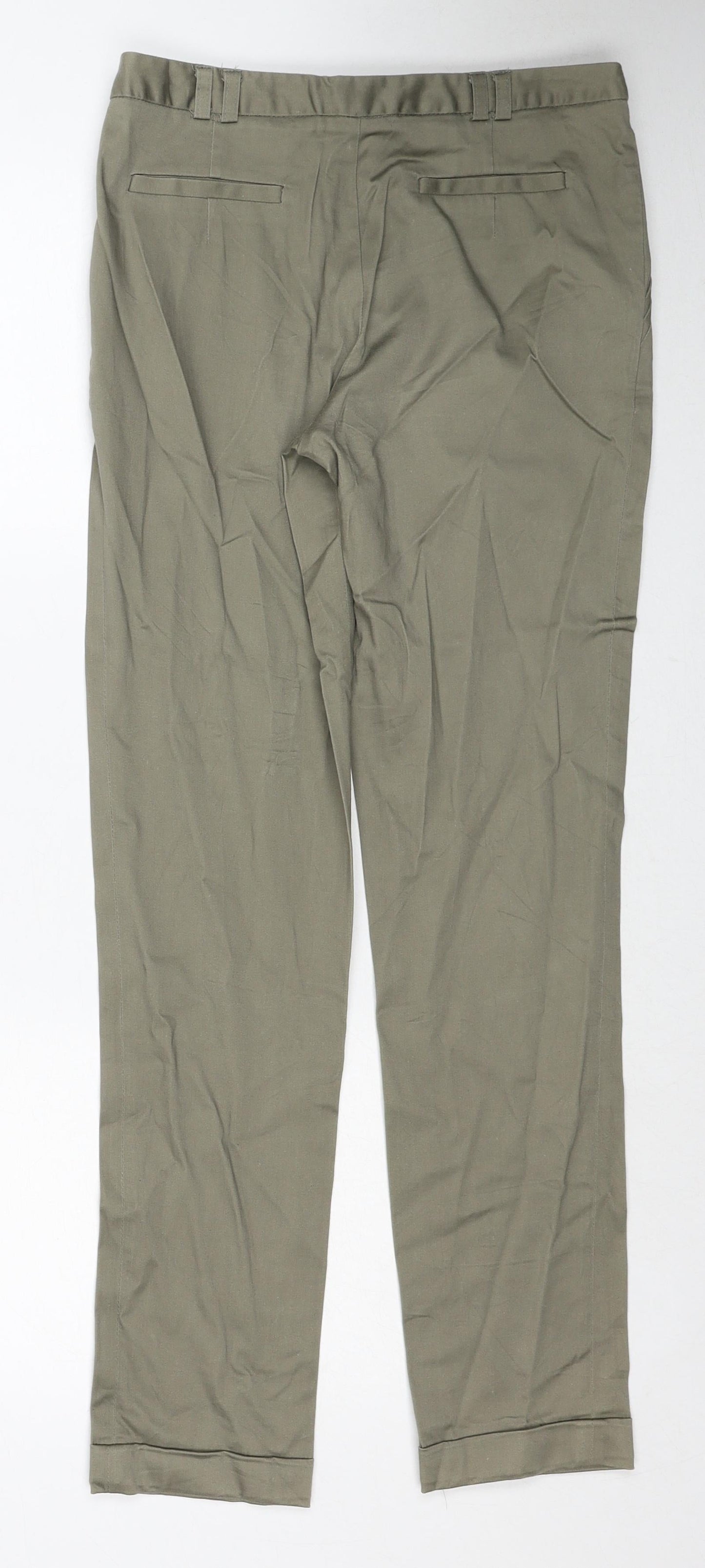 Atmosphere Womens Brown Cotton Trousers Size 8 Regular Zip