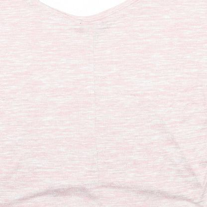 New Look Womens Pink Viscose Basic Blouse Size M V-Neck