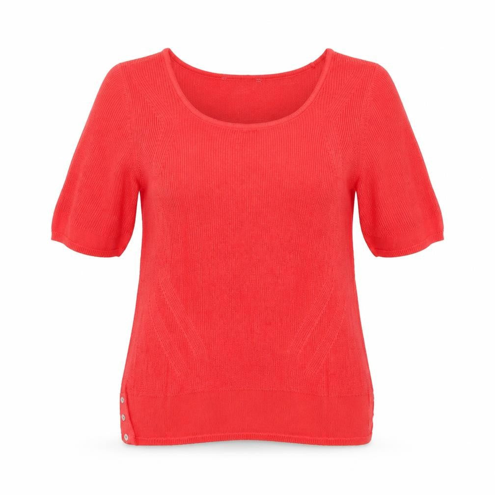 Marks & Spencer Womens Red Round Neck Viscose Pullover Jumper Size 12