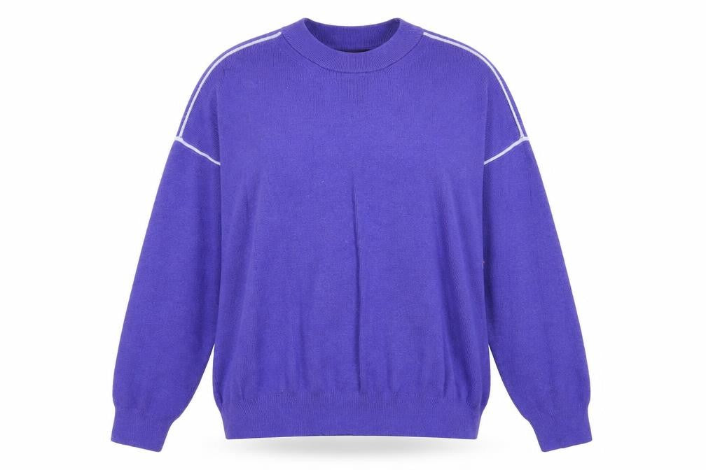 Marks & Spencer Womens Purple Round Neck Viscose Pullover Jumper Size M