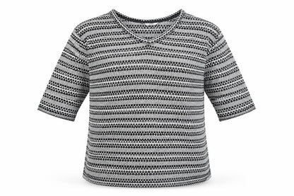Next Womens Black V-Neck Geometric Polyester Pullover Jumper Size 14