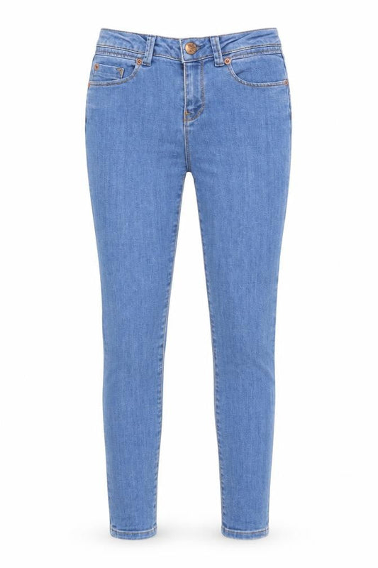 Topshop Womens Blue Cotton Skinny Jeans Size 26 in L30 in Regular Zip