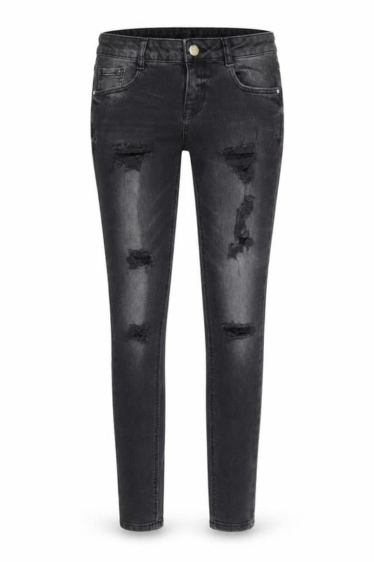 Denim & Co. Womens Black Cotton Skinny Jeans Size 8 Regular Zip