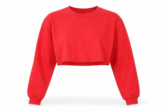 PRETTYLITTLETHING Womens Red Cotton Pullover Sweatshirt Size S Pullover
