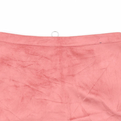 Primark Womens Pink Polyester A-Line Skirt Size 8 Zip