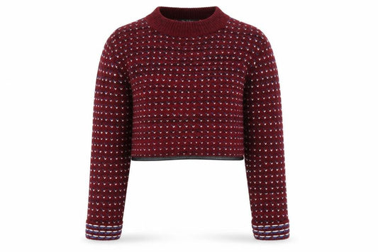 Miss Selfridge Womens Purple Round Neck Acrylic Pullover Jumper Size 10
