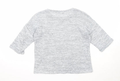 Dorothy Perkins Womens Grey Round Neck Polyester Pullover Jumper Size 8