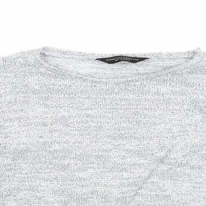 Dorothy Perkins Womens Grey Round Neck Polyester Pullover Jumper Size 8