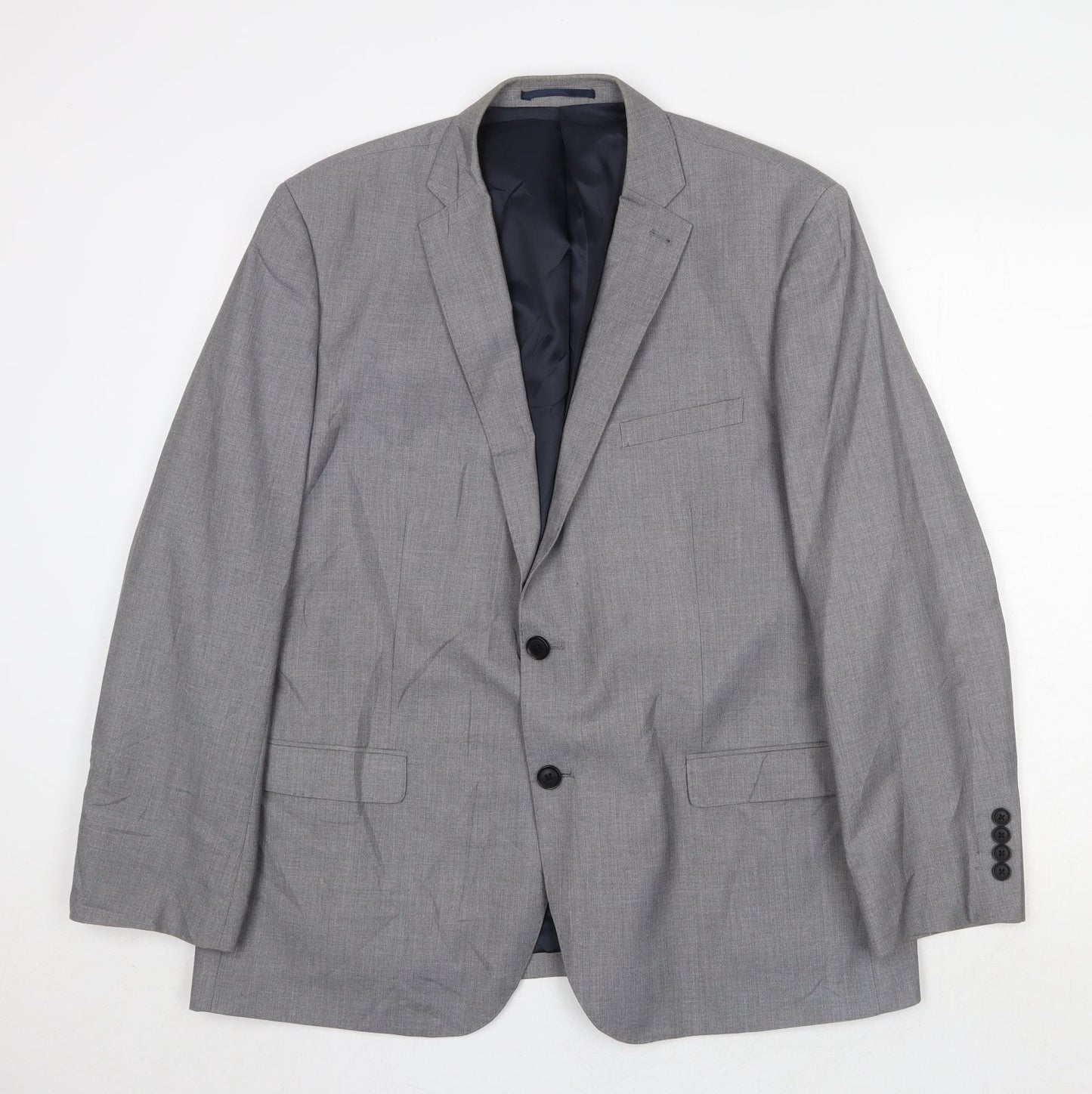 Tailor & Cutter Mens Grey Polyester Jacket Suit Jacket Size 44 Regular