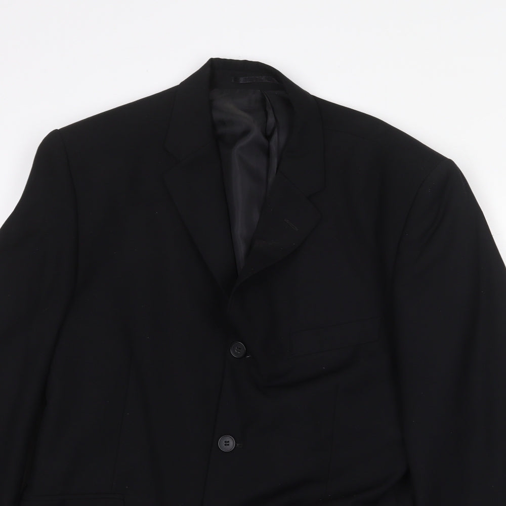 Burton Mens Black Polyester Jacket Suit Jacket Size 40 Regular