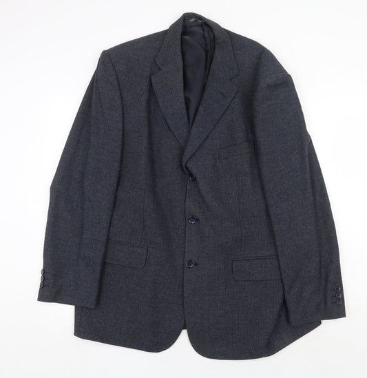 Greenwoods Mens Blue Wool Jacket Suit Jacket Size 44 Regular