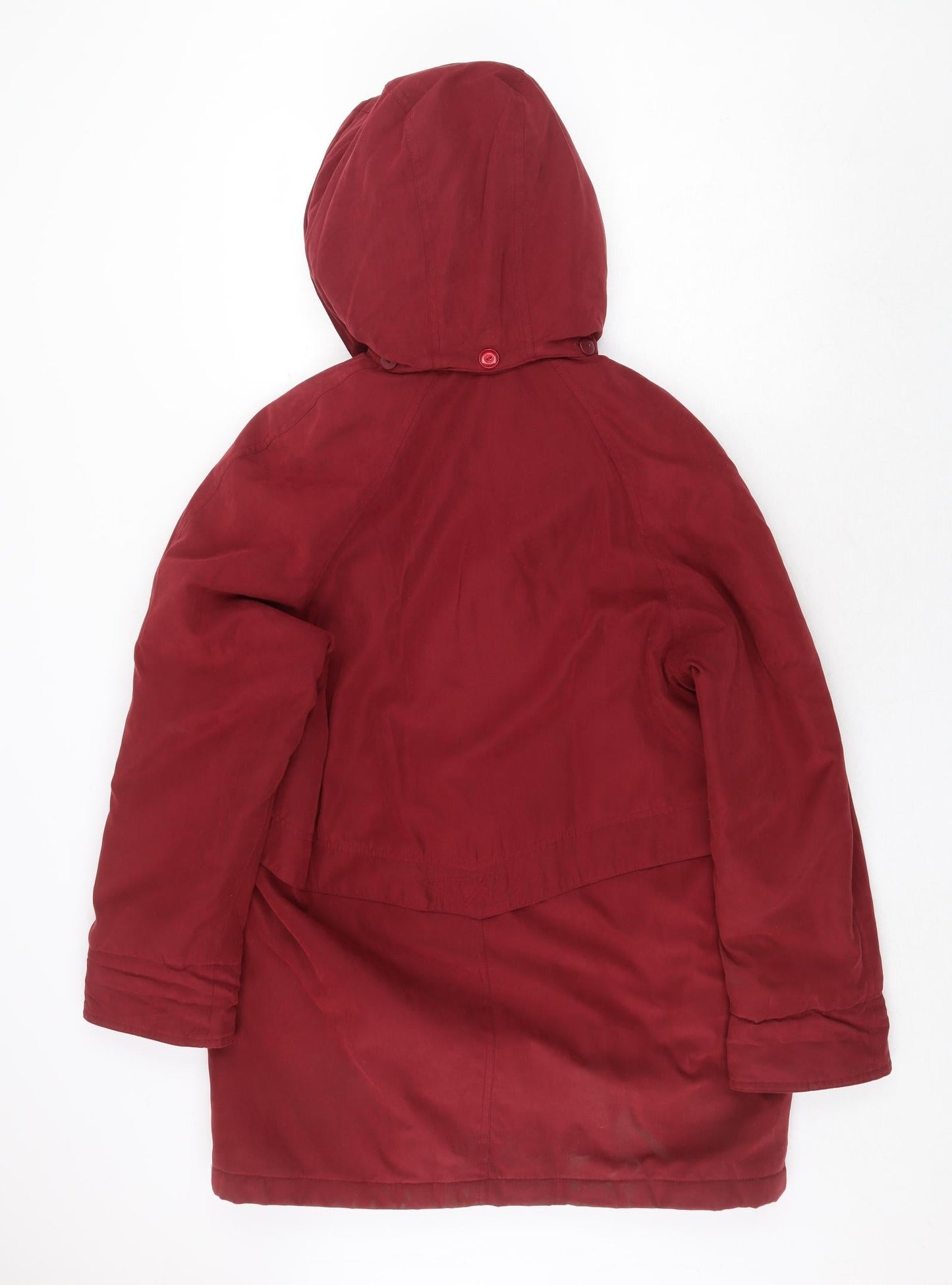 Bonmarché Womens Red Rain Coat Coat Size S Zip