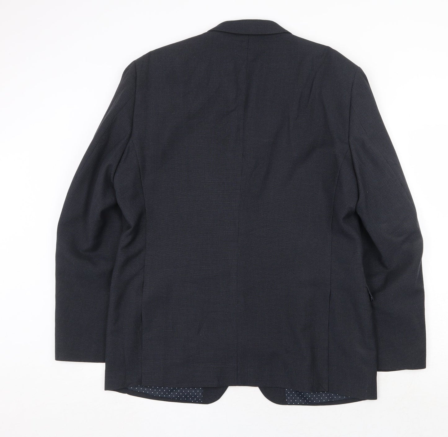 TU Mens Blue Polyester Jacket Suit Jacket Size 44 Regular