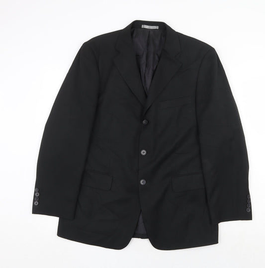 Taylor & Wright Mens Black Polyester Jacket Suit Jacket Size 38 Regular
