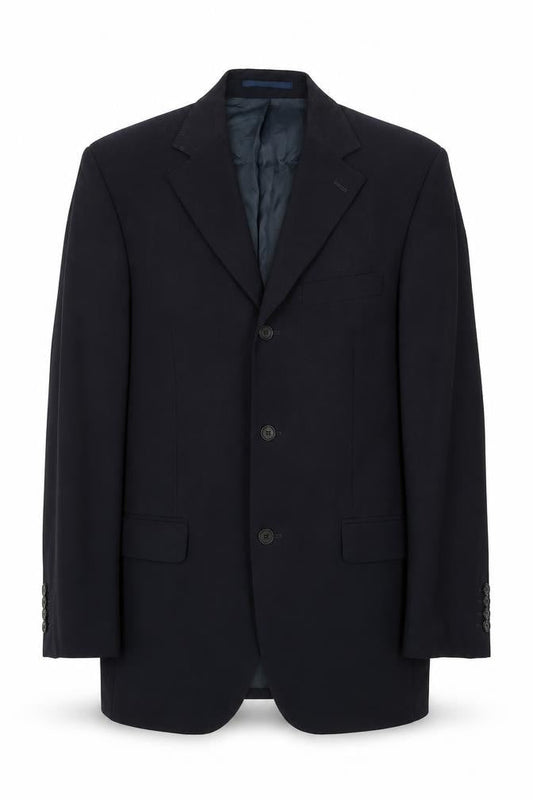 Blazer Mens Blue Wool Jacket Suit Jacket Size 38 Regular