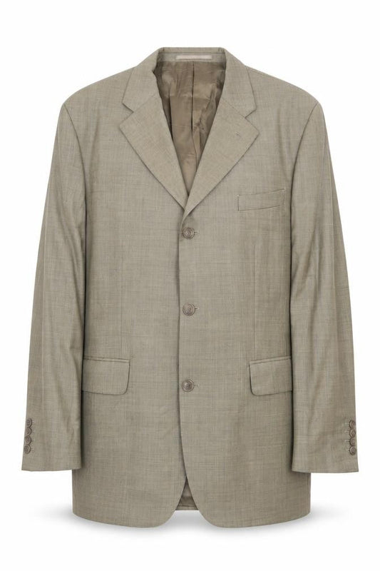 Rochas Mens Green Wool Jacket Suit Jacket Size 42 Regular