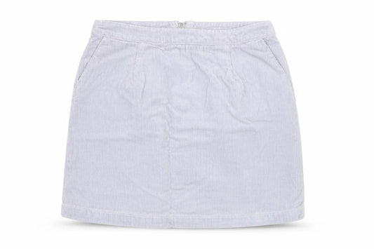 New Look Womens Blue Cotton A-Line Skirt Size 8 Zip