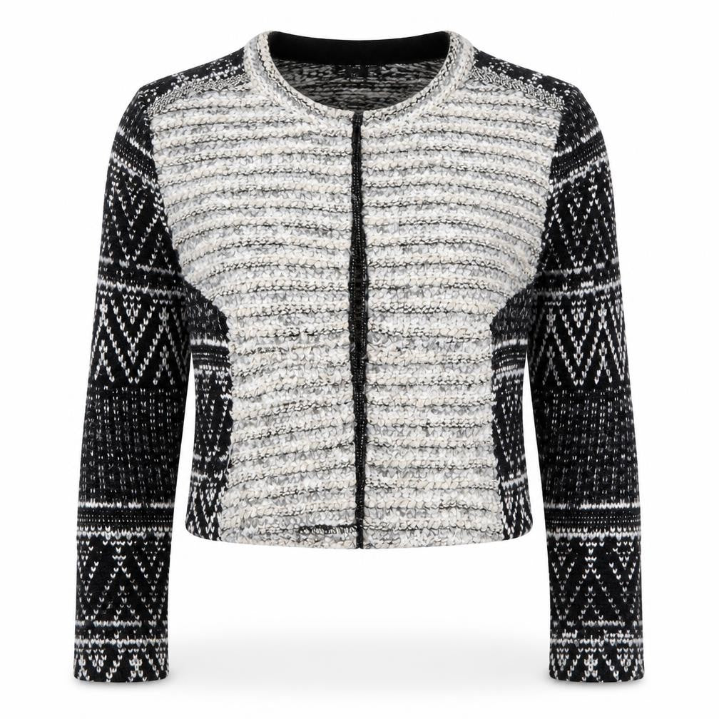 H&M Womens Black Geometric Jacket Size XS