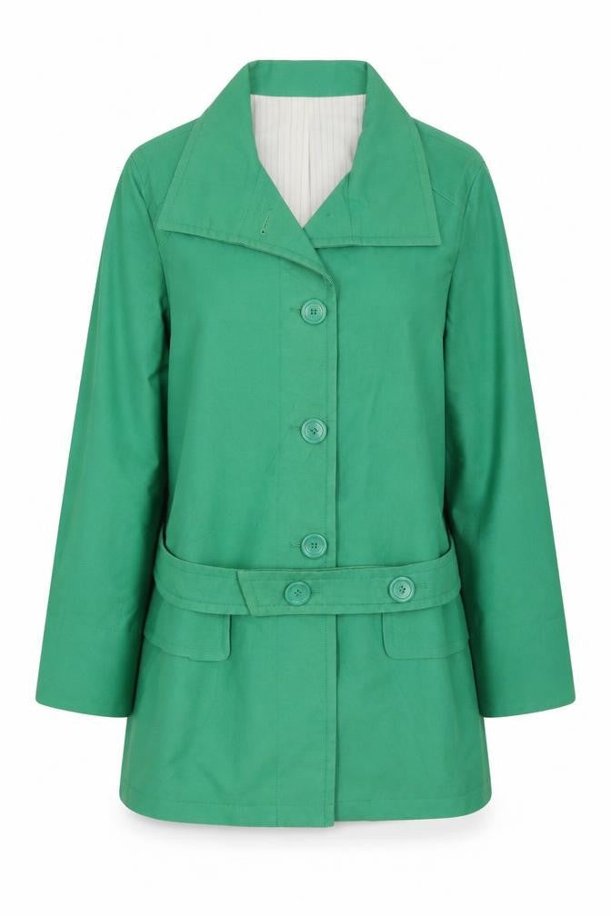 Therapy Womens Green Overcoat Coat Size 14 Button