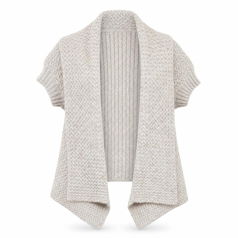 Marks & Spencer Womens Beige V-Neck Acrylic Cardigan Jumper Size 12