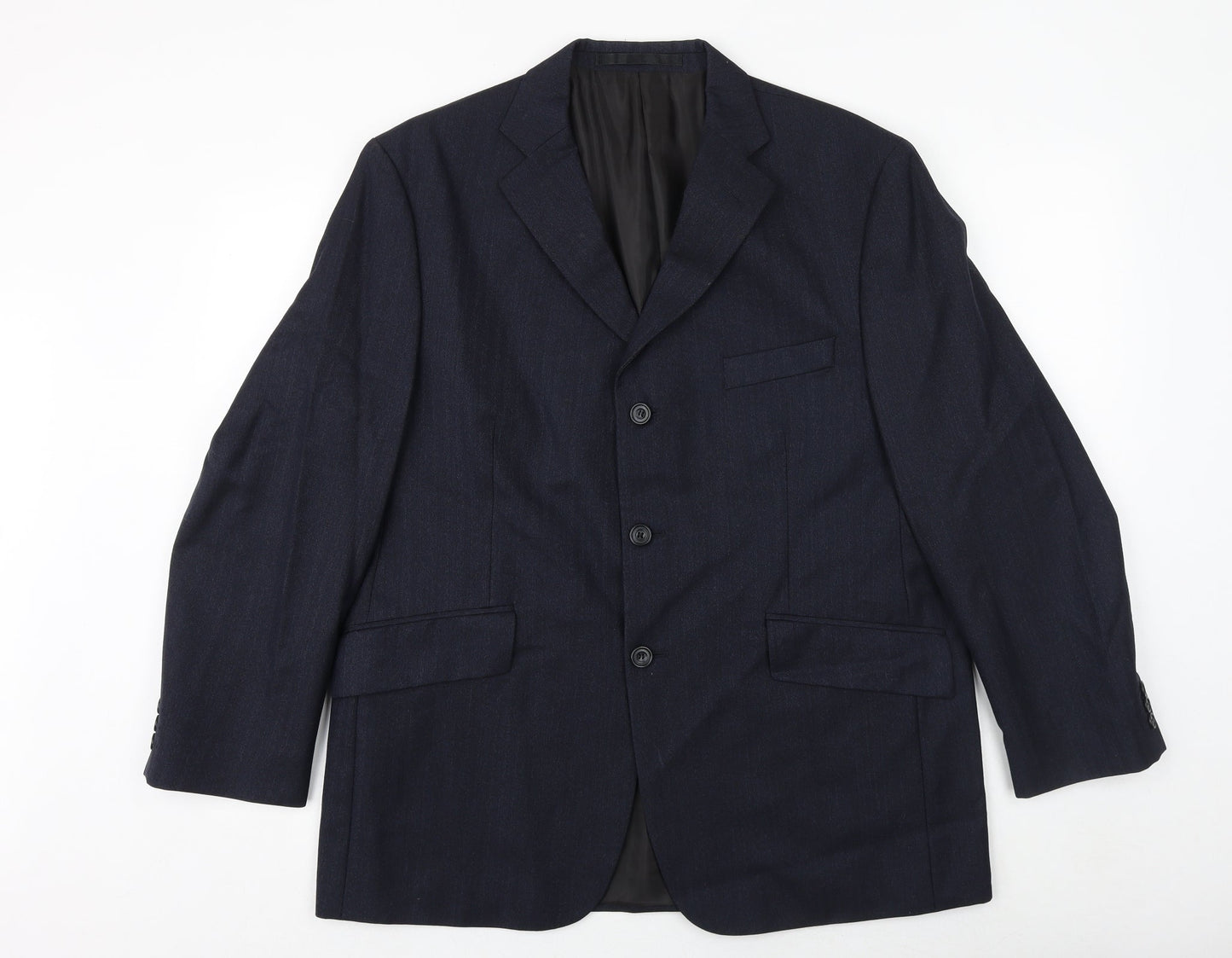 Impressions Mens Blue Wool Jacket Suit Jacket Size 42 Regular