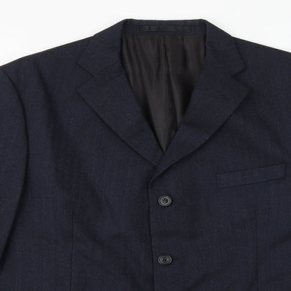 Impressions Mens Blue Wool Jacket Suit Jacket Size 42 Regular