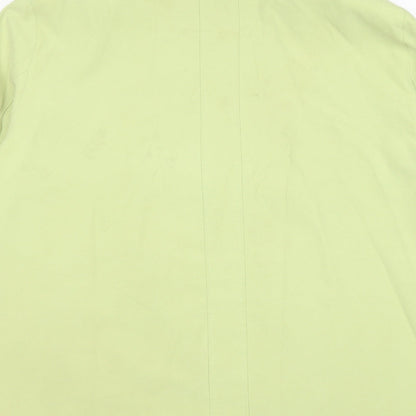 Preworn Womens Green Overcoat Coat Size 16 Zip